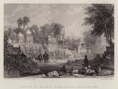 Santuário de Raiman Shah Doola, Ellichpur (cor litho) de English School