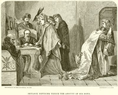 Shylock Recusando Três Vezes a Quantia de seu Título de English School