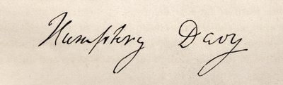Assinatura de Sir Humphry Davy (1778-1829) de English School