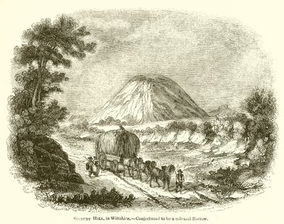Silbury Hill, Wiltshire. - Conjecturado para ser um carrinho de mão colossal de English School