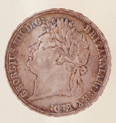 Coroa de prata inglesa, reinado do rei Jorge IV (1820-1830). Diam. 3,7 cm Nápoles, museo archeologico de English School
