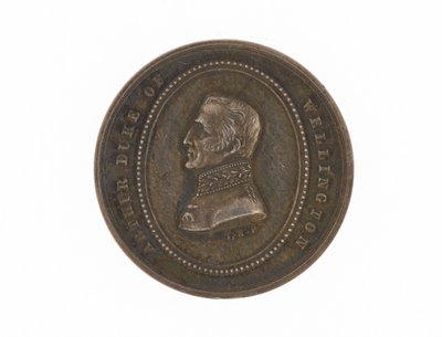 Medalha de prata em comemoração à morte do Duque de Wellington, 1852 de English School