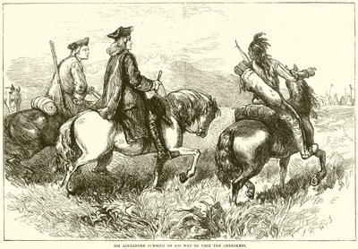 Sir Alexander cumming em seu caminho para visitar os Cherokees de English School