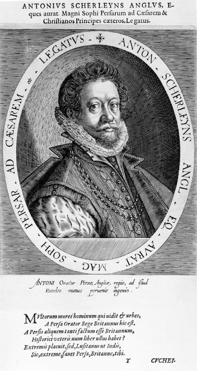 Sir Anthony Sherley (gravura) de English School