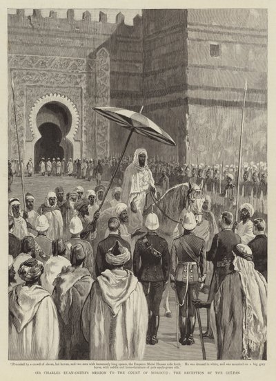 A missão de Sir Charles Euan-Smith ao Tribunal de Marrocos, a recepção pelo sultão de English School