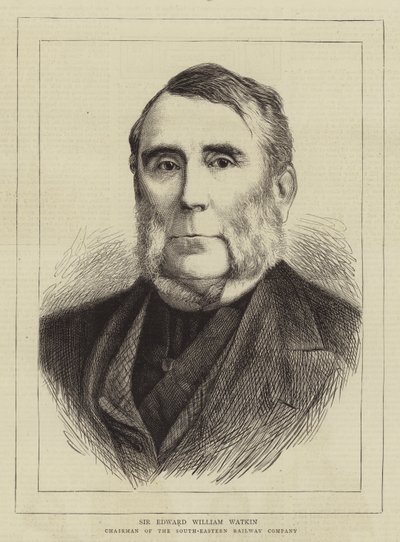 Sir Edward William Watkin (gravura) de English School