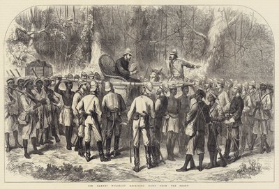 Sir Garnet Wolseley recebendo Notícias da Frente (gravação) de English School