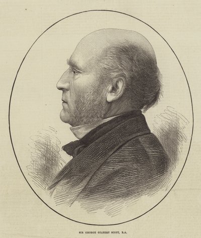 Sir George Gilbert Scott, RA (gravura) de English School