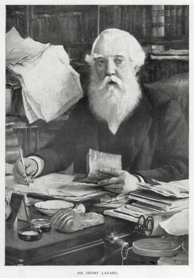 Sir Henry Layard (litografia) de English School