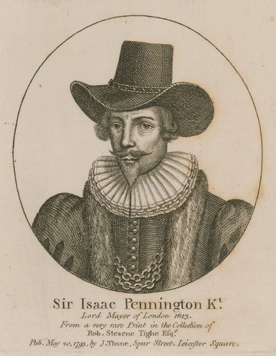 Sir Isaac Pennington, Lord Mayor de Londres 1643 de English School