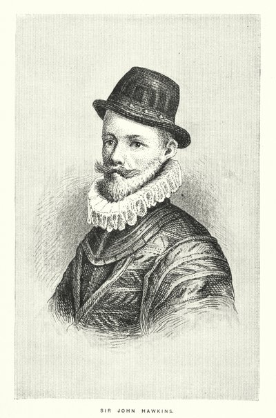 Sir John Hawkins (gravura) de English School
