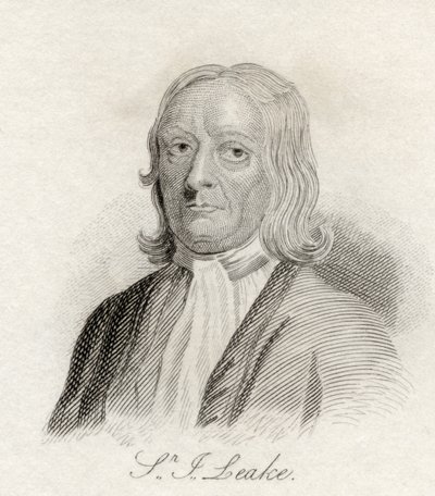 Sir John Leake, do &39;Crabb&39;s Historical Dictionary&39;, publicado em 1825 de English School