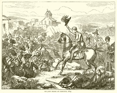 Sir John Moore na Corunha, 1809 de English School