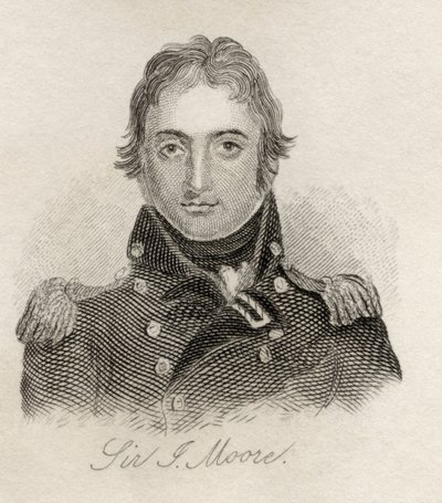 Sir John Moore, do &39;Crabb&39;s Historical Dictionary&39;, publicado em 1825 de English School