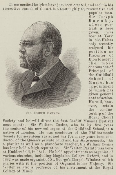 Sir Joseph Barnby (gravura) de English School