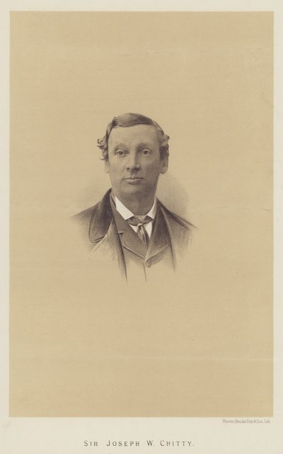 Sir Joseph W Chitty (litho) de English School