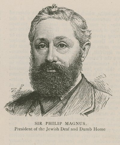 Sir Philip Magnus, Presidente do Jewish Deaf and Dumb Home de English School