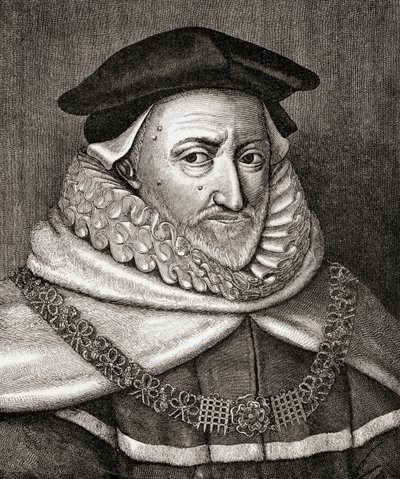 Sir Ranulph Crewe, de "Uma Breve História do Povo Inglês", de JR Green, publicado em 1893 de English School