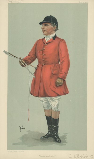 Sir Robert Rodney Wilmot, Berks and Bucks, 5 de novembro de 1903, desenho animado da Vanity Fair de English School