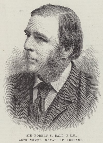 Sir Robert S Ball, FRS, Astronomer Royal of Ireland (gravura) de English School