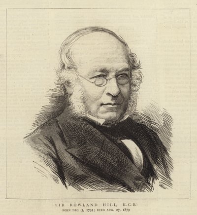 Sir Rowland Hill, KCB (gravura) de English School