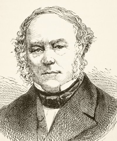 Sir Rowland Hill, de "A História Nacional e Doméstica da Inglaterra", de William Hickman Smith Aubrey (1858-1916) publicou Londres, c.1890 de English School