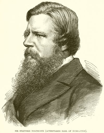 Sir Stafford Northcote (depois Conde de Iddesleigh) de English School