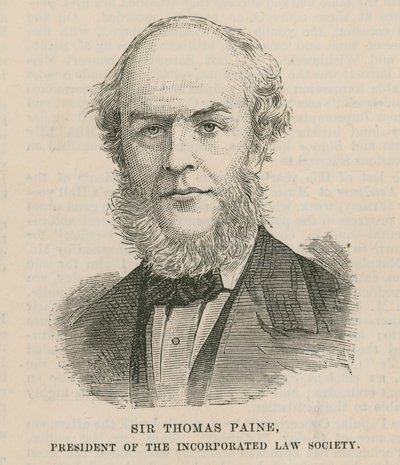 Sir Thomas Paine, presidente da Sociedade Jurídica Incorporada de English School