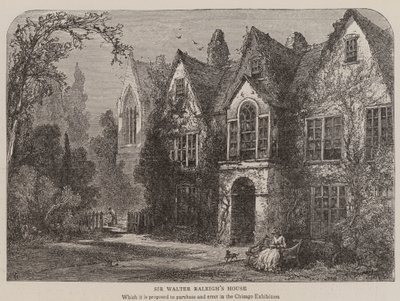 Casa de Sir Walter Raleigh (gravura) de English School