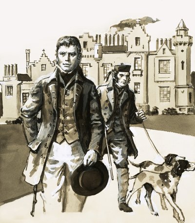 Sir Walter Scott a passear com Tom Purdie de English School