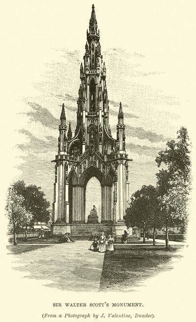 Monumento a Sir Walter Scotts de English School