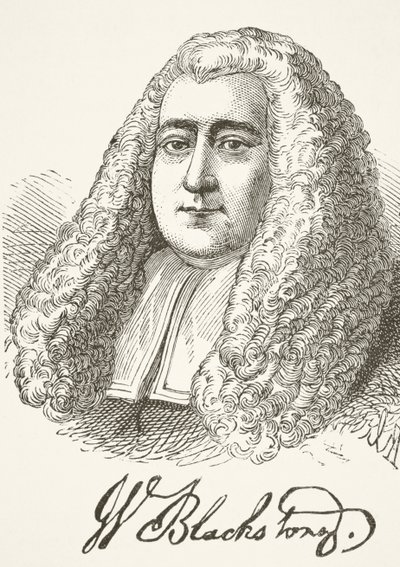 Sir William Blackstone, de "A História Nacional e Doméstica da Inglaterra", de William Hickman Smith Aubrey (1858-1916) publicou Londres, c.1890 de English School
