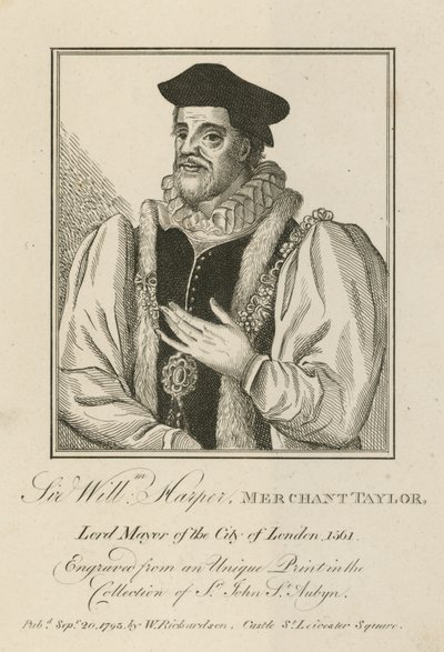 Sir William Harper, Mercador Taylor, Lord Mayor de Londres de English School