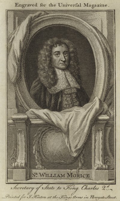 Sir William Morice, secretário de Estado do rei Charles 2 de English School