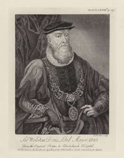 Sir Wolstan Dixie (gravura) de English School