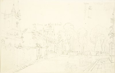 Sketch for College Green (lápis sobre papel) de English School