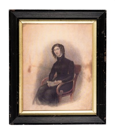 Esboço de Anne Lister de Shibden Hall (aguarela sobre papel) de English School