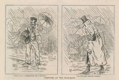 Skizzen beim Bootsrennen von English School