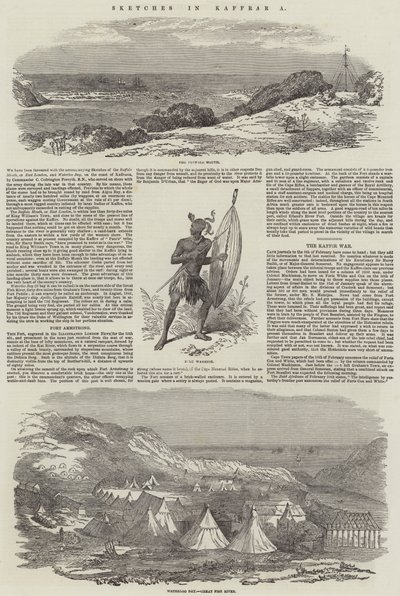 Esboços em Kaffraria (gravura) de English School