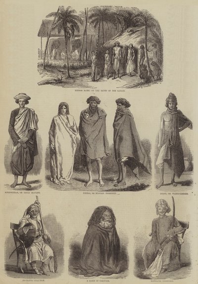 Esboços da Índia (gravura) de English School