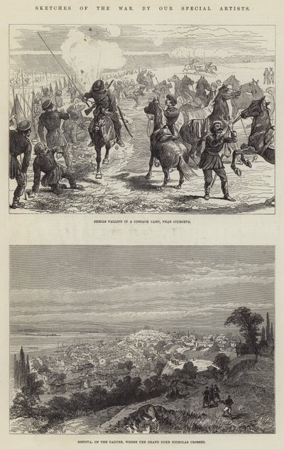 Esboços da Guerra (gravura) de English School