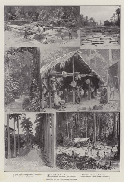 Esboços sobre a fronteira venezuelana (litho) de English School