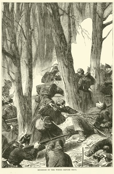 Escaramuça na floresta antes de Metz, setembro de 1870 de English School