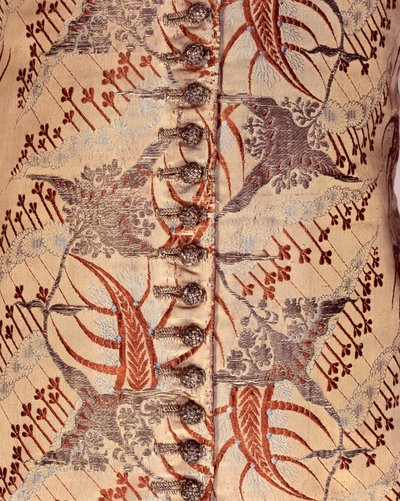 Colete com mangas, c.1705-15 (seda e brocado) de English School