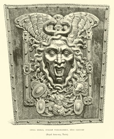 Escudo pequeno, obra italiana, século XVI de English School