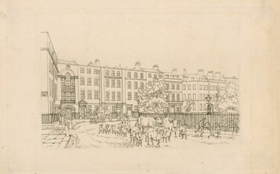 Soho Square, olhando para o oeste de English School