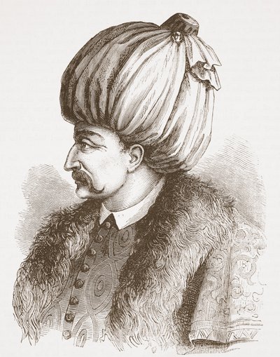 Soliman, o Magnífico (de uma gravura na Bibliotheque Nationale), ilustração de A História do Protestantismo, de James Aitken Wylie (1808-1890), pub. 1878 de English School