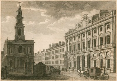 Somerset House e St Mary-le-Strand, em The Strand, Londres de English School