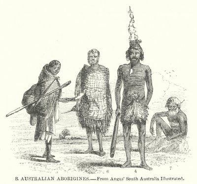 Aborígenes da Austrália do Sul (gravura) de English School