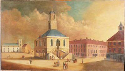 South Shields Market Place, c. 1800 de English School